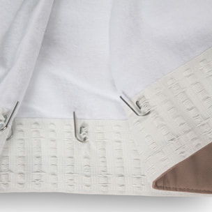 Rideau Phonique Occultant et Thermique 'MOONDREAM' galon fronceur - Beige foncé