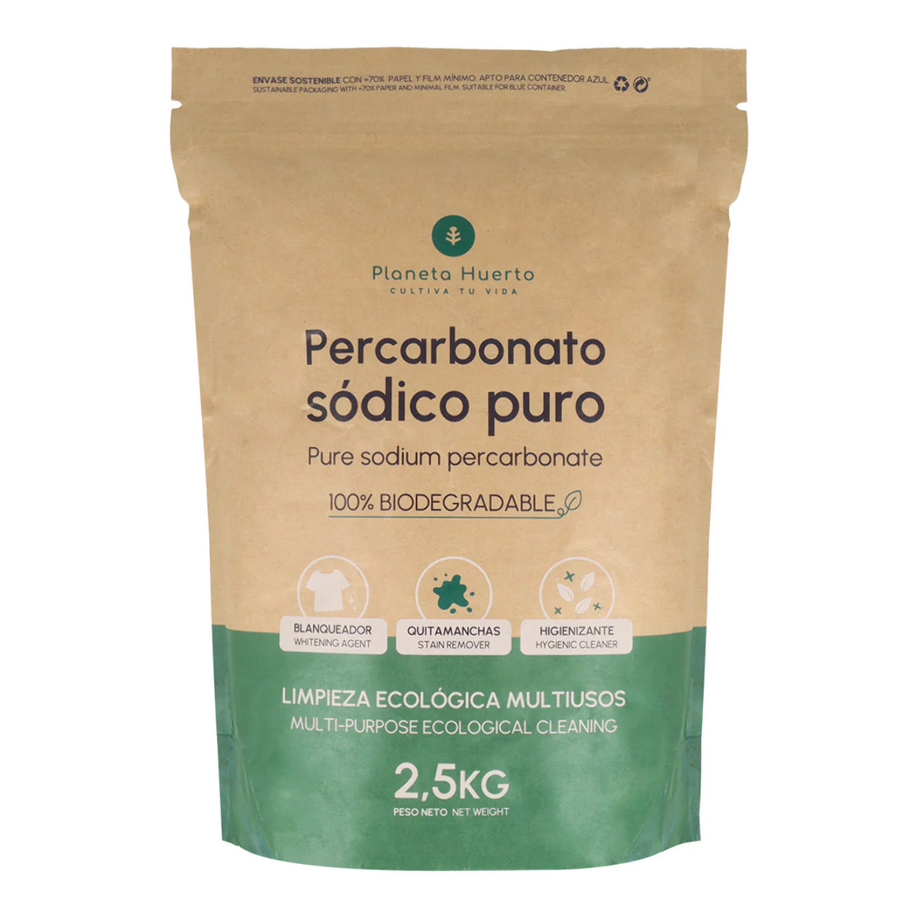 Pack 6x Percarbonato sódico Planeta Huerto 2,5 kg