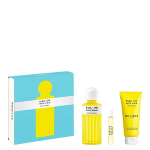 Eau de Rochas Citron Soleil - Coffret Eau de Toilette 100ml + Vaporisateur 7,5ml et Lait Corps 100ml
