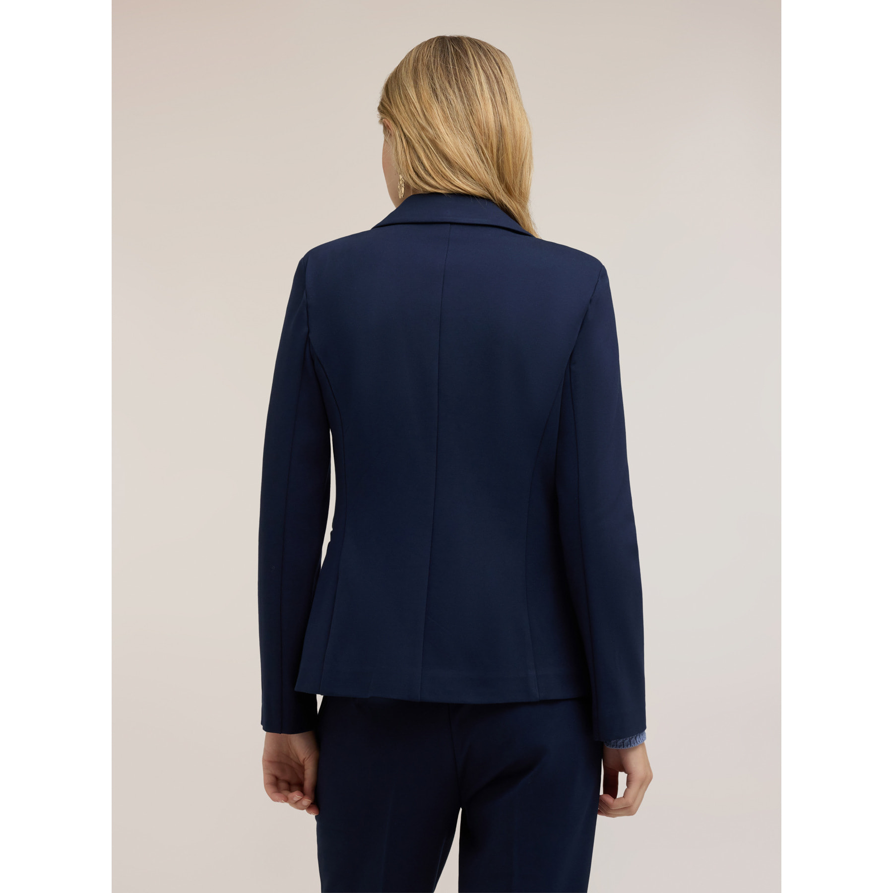 Motivi - Blazer monopetto in punto milano - Blu