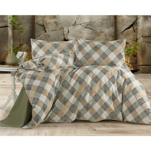 Parure housse de couette et taie(s) oreiller 100% Coton