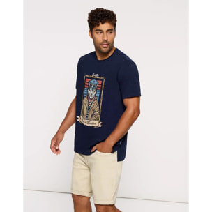 Camiseta Manga Corta Azul Marino - Loberine