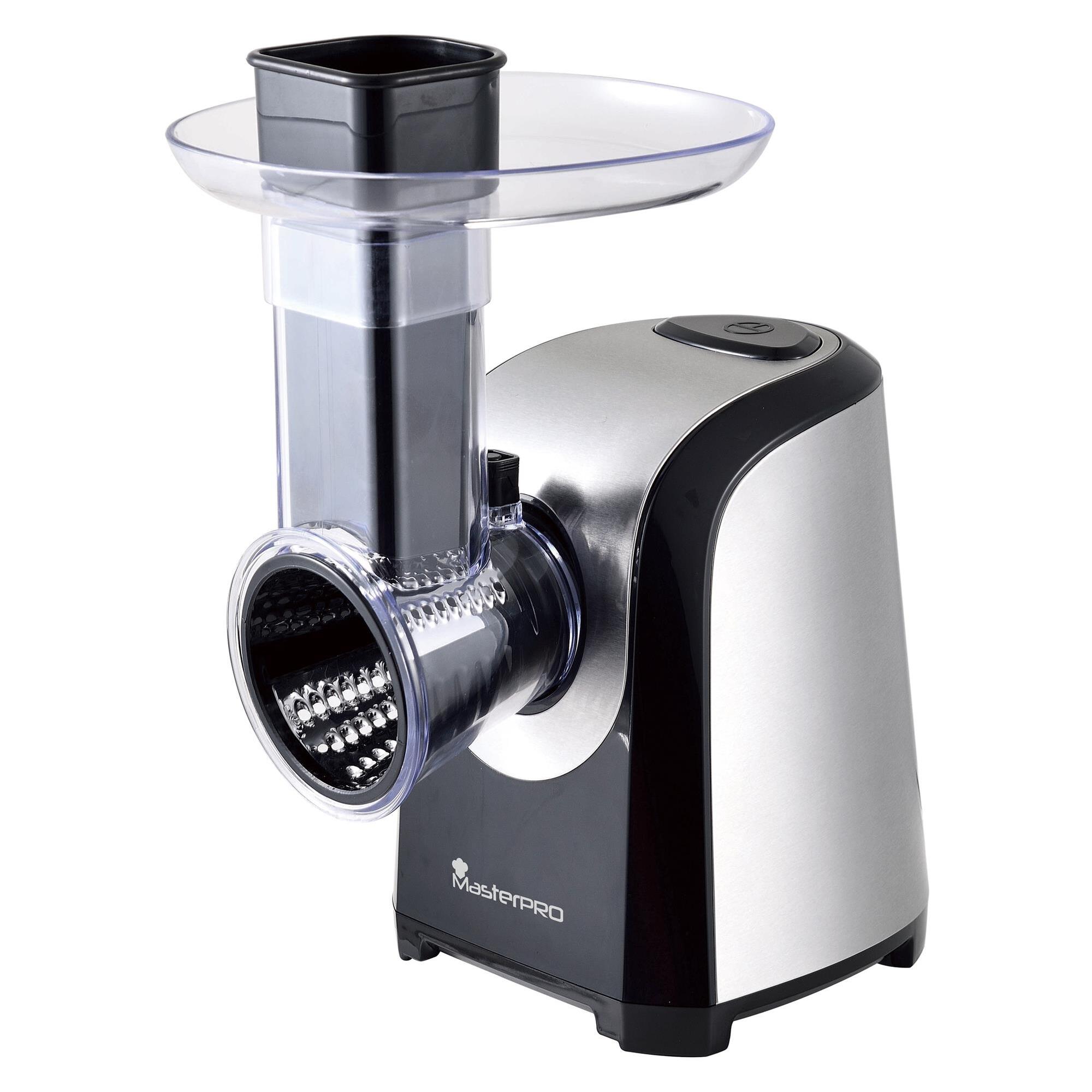 Rallador eléctrico foodies con 5 velocidades de 150w en acero inoxidable masterpro