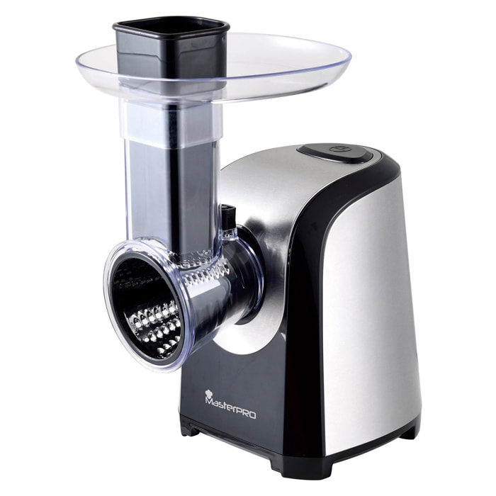 Rallador eléctrico foodies con 5 velocidades de 150w en acero inoxidable masterpro