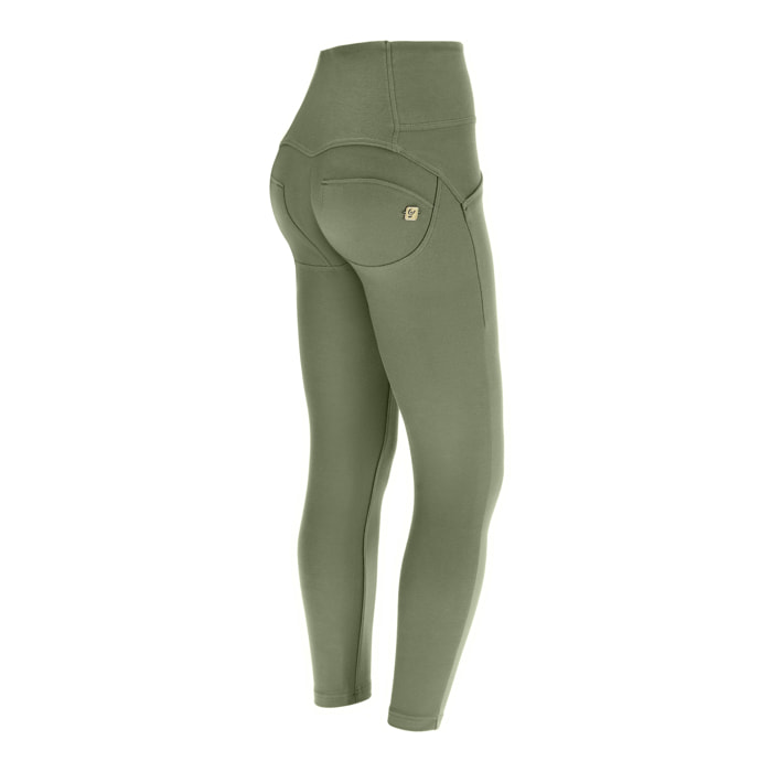 Pantaloni push up WR.UP® 7/8 vita alta in jersey drill eco