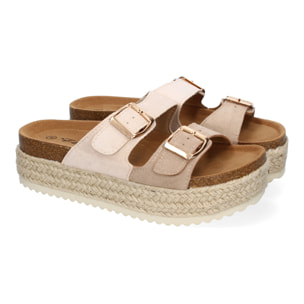 Sandalia de Plataforma para Mujer, Cómodas y Elegantes, Forradas de Yute