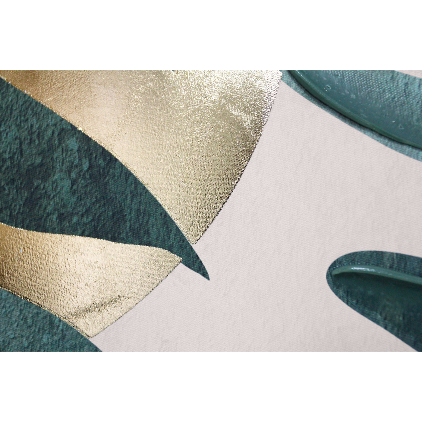 Cuadro Roman poliéster verde-terracota-dorado 91x61x4cm