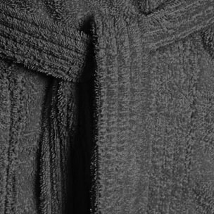 Bassetti Morbido Accappatoio 360 gr con Cappuccio 100% Cotone Uomo Donna Spugna Taglie Forti - ITALY Designed - Collezione VIVIAN - FUMO FA