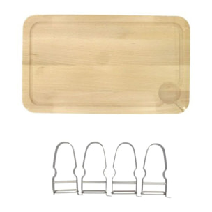 Lot de 2 Planches à découper et 4 éplucheurs à légumes FM Professional Gourmet édition