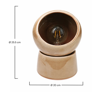 Lampe à poser en céramique beige - Halo