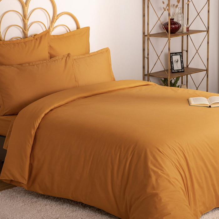 Housse de couette "Carina" coton 240x220cm jaune cumin
