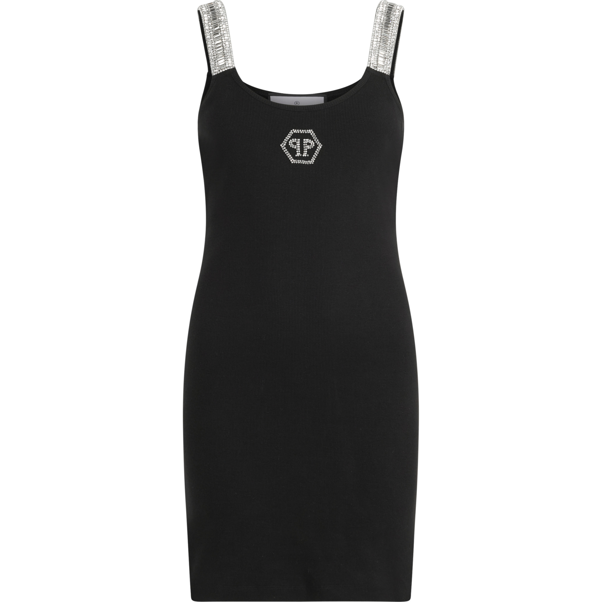 PHILIPP PLEIN Mini Tank Dress Strass Hexagon