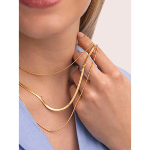 Collar Maat Acero Baño Oro