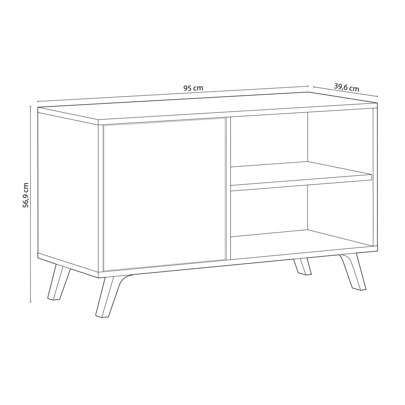 Mueble TV Wind 100 Puccini - Blanco