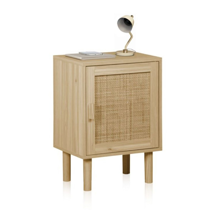 Mesita de noche Made Pino - Rattan