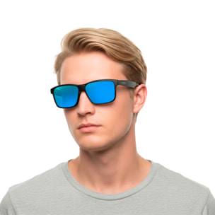 Gafas PALOALTO modelo SURF en color Montura gris mate con lentes polarizadas Revo azules.