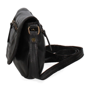 Borsa a tracolla uomo in vera pelle - Modello False - Casual - 21.0 x 17.0 x 4.5 cm