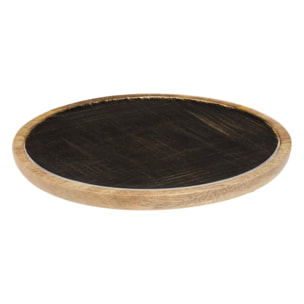 Assiette de présentation Ava ronde D.23cm noir