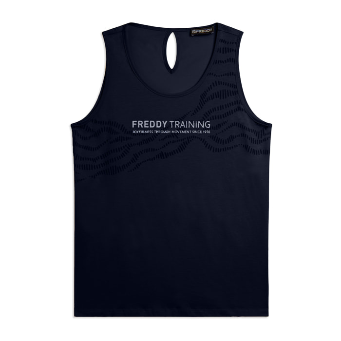 Canotta con Dettaglio Cut-Out e Grafica FREDDY