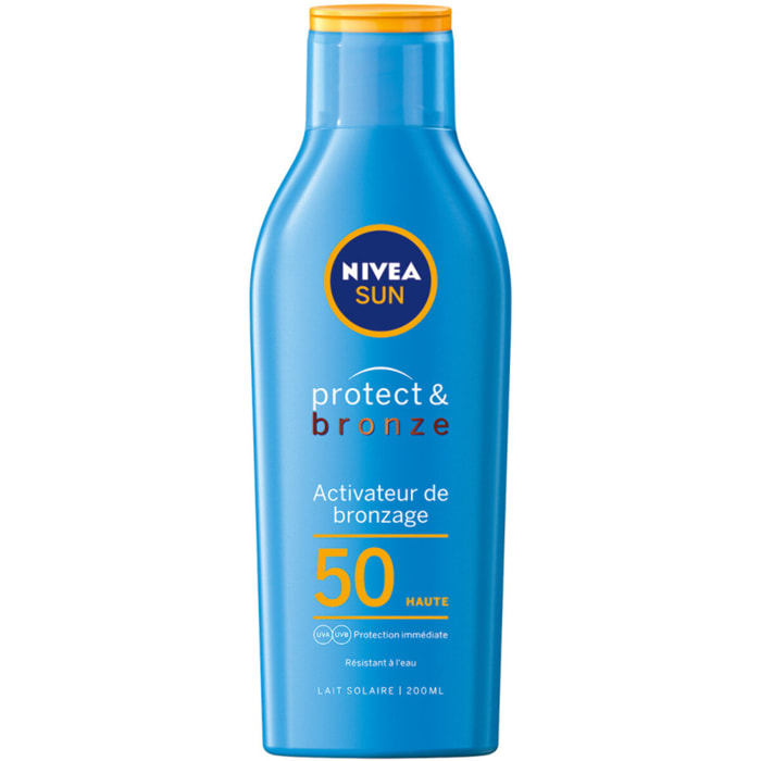 Pack de 2 - Protection solaire Lait NIVEA NIVEA FPS 50 PROTECT & BRONZE activateur de bronzage 200ml