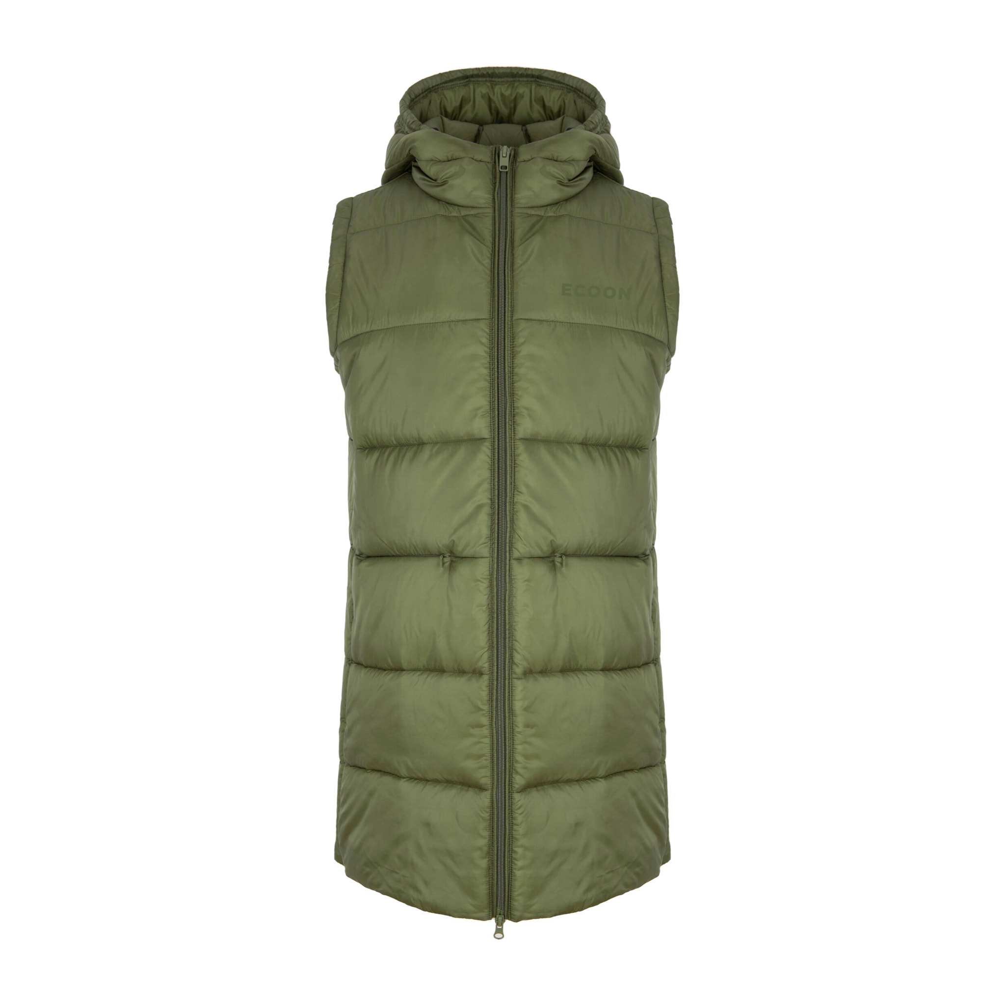 Gilet lungo Barcelona di ECOON - verde scuro