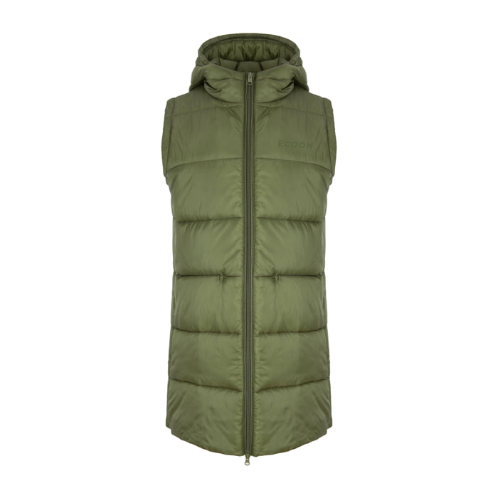 Gilet lungo Barcelona di ECOON - verde scuro