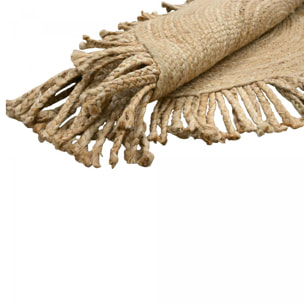 Tapis kilim rond fabriqué à la main en jute TIRA