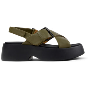 Sandalias - CAMPER Tasha - Verde - Cuero liso