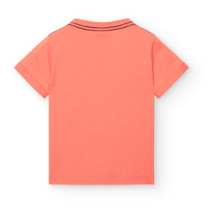 Camiseta niÃ±o estampada, mangas cortas, naranja, 348016