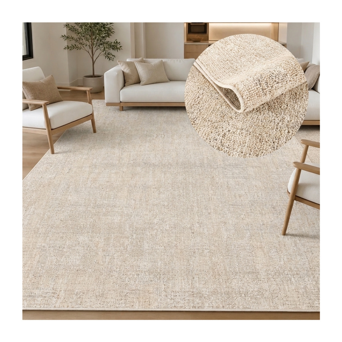 Tapis kilim faux uni, tissage authentique, design épuré, DOUCA