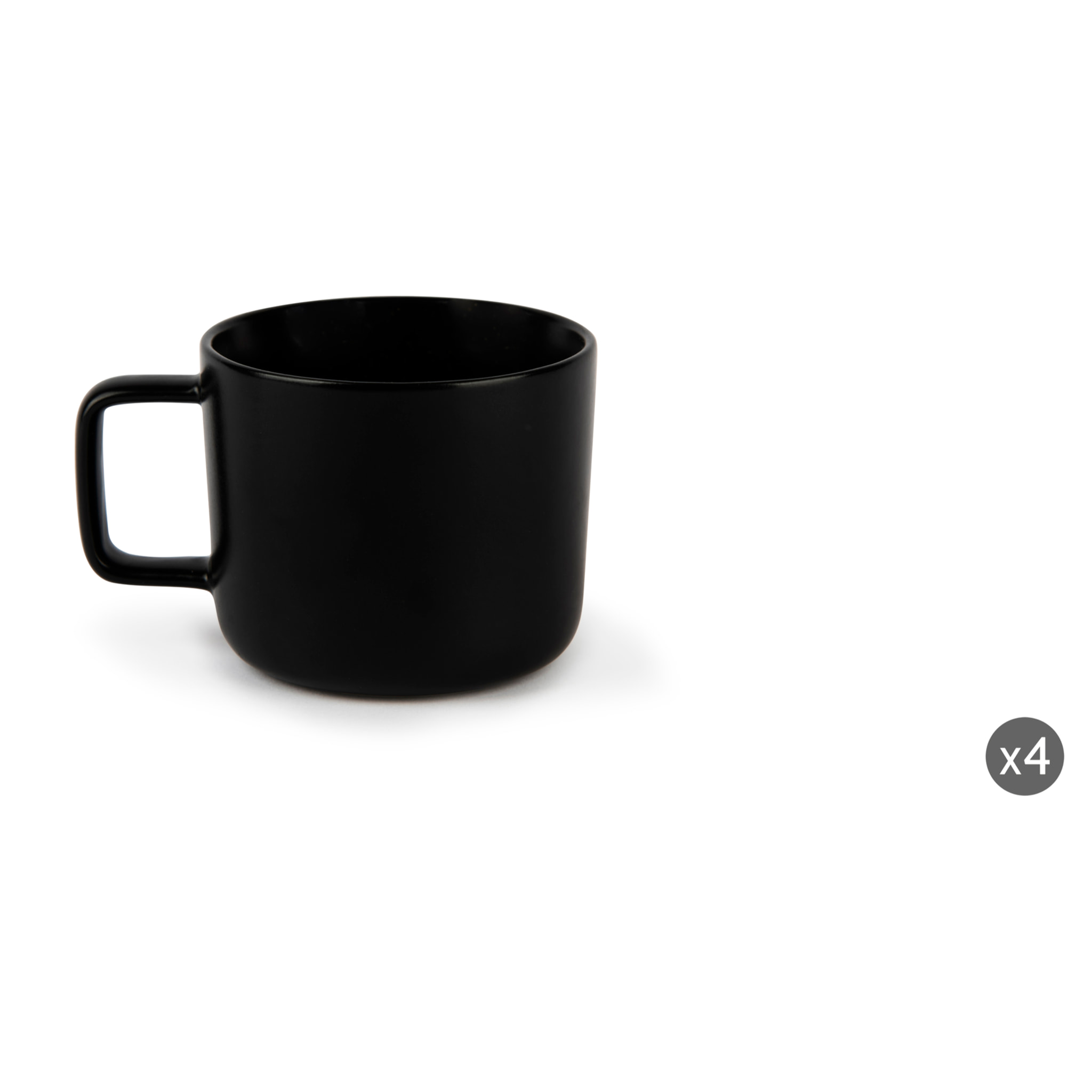 Set 4 Tazze Tè Excelsa – Nordic, Stoneware Nero