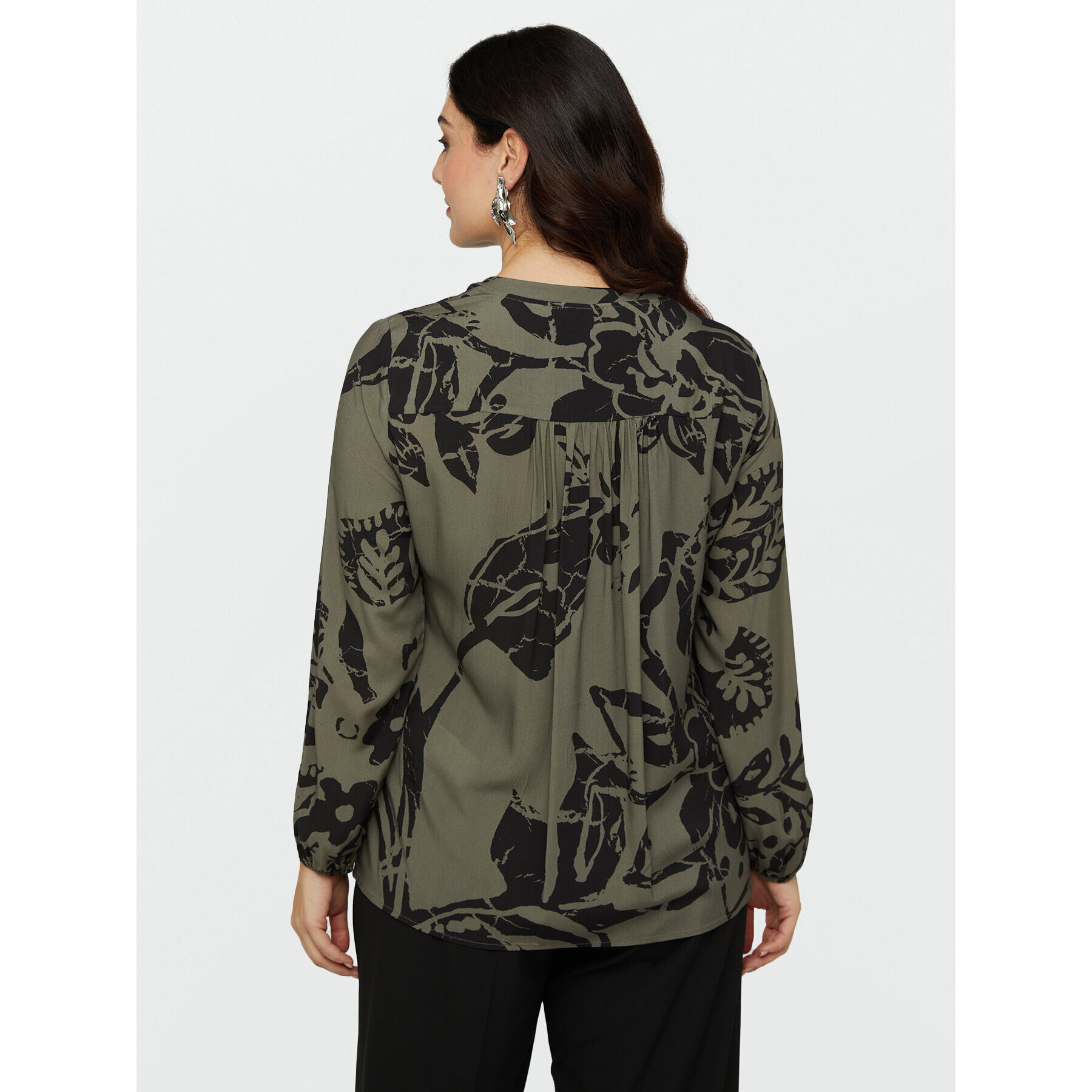 Fiorella Rubino - Blusa estampada - Verde militare