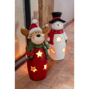 J-Line photophore Bonhomme de neige Écharpe + Chapeau - magnésium - mix - small
