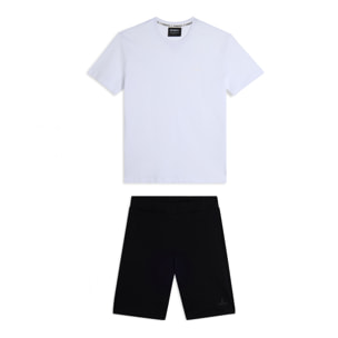 Completo sportivo in cotone con t-shirt e bermuda