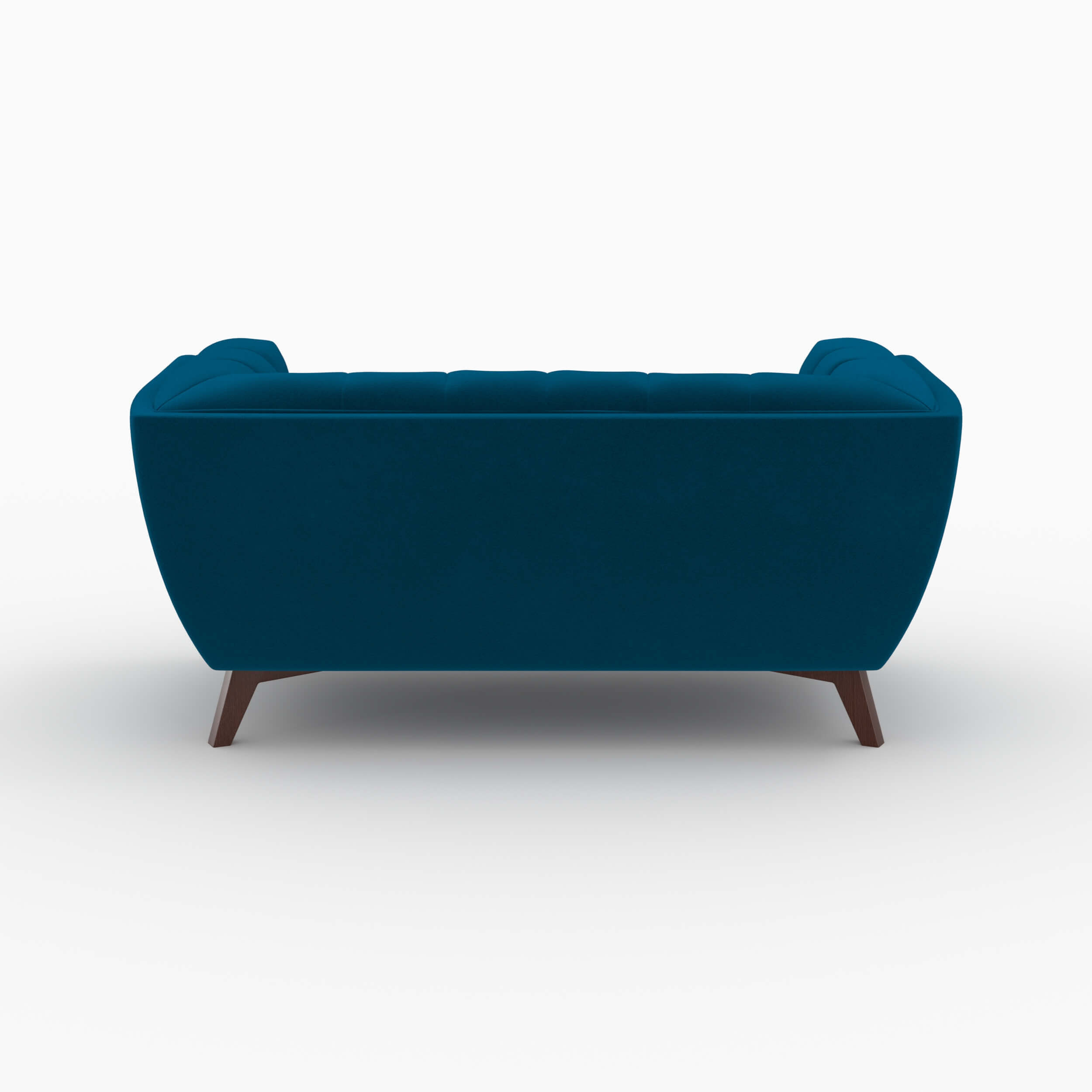 Ensemble canapé et fauteuil en velours bleu 3 places - Mona