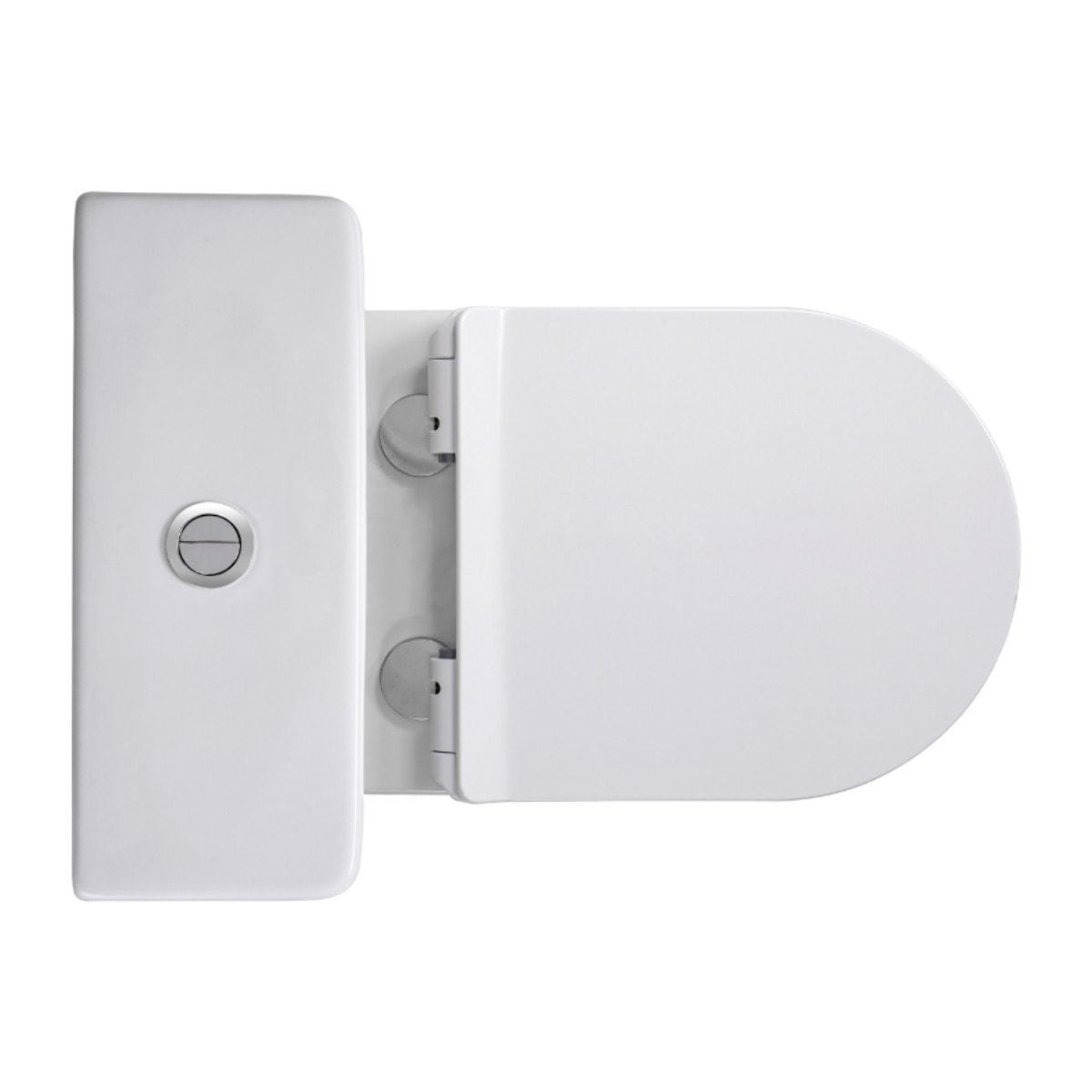 WC à poser sans bride en céramique + abattant SoftClose + réservoir de chasse, alimentation par le bas, blanc (CEPX030RREXVPBI)