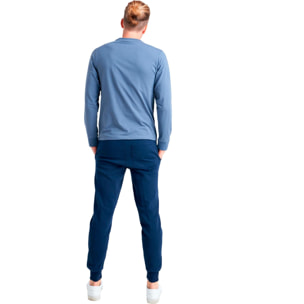 Camiseta de hombre Leone Basic de algodón de manga larga