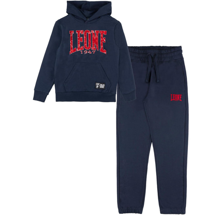 Chándal de invierno con capucha y estilo callejero Leone 1947 para niños