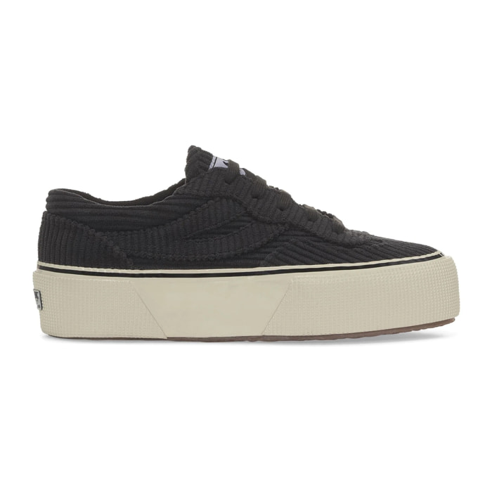 Sneakers Superga Donna Nero 3041 REVOLLEY PLATFORM CORDUROY