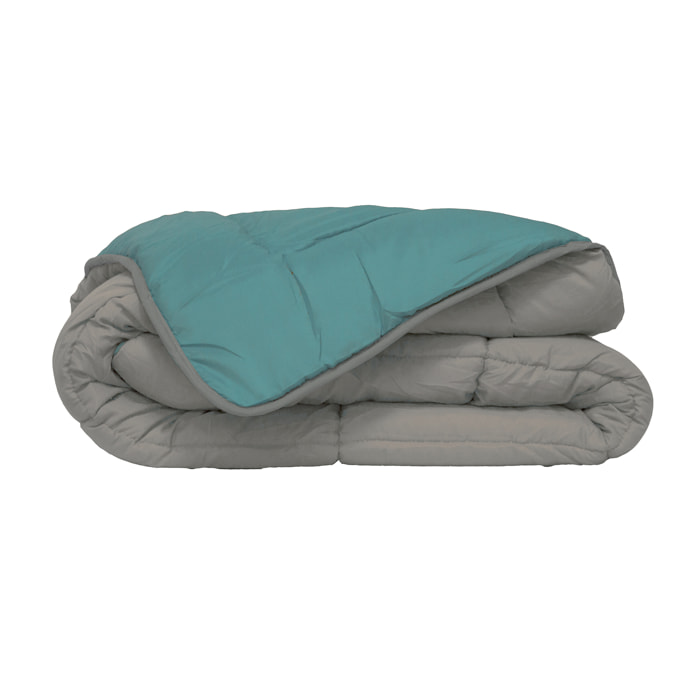 Couette d'été en microfibre bicolore - Bleu