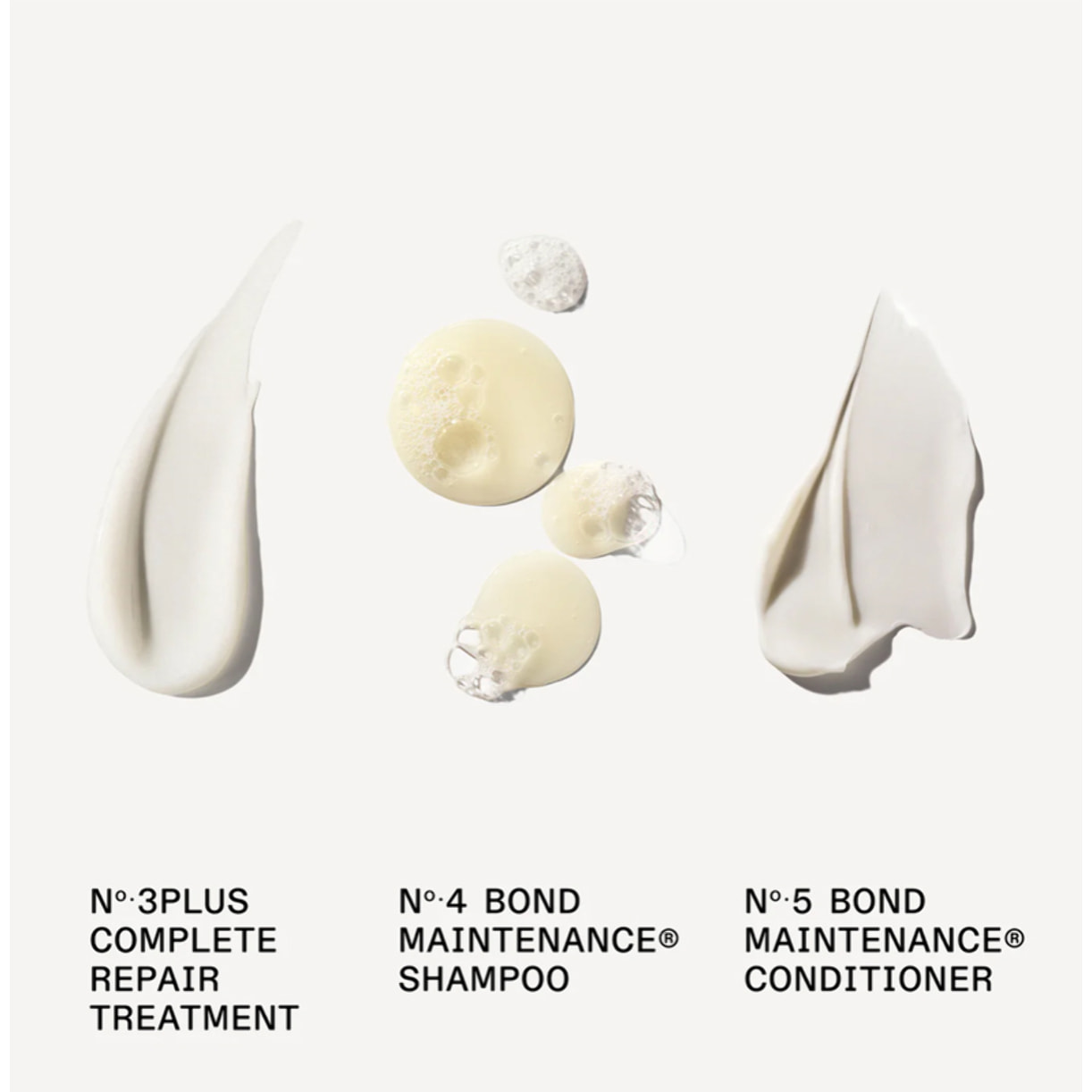 OLAPLEX Kit Tratamiento N°3 Plus 250ml + Champú N°4 250ml + Acondicionador N°5 250ml