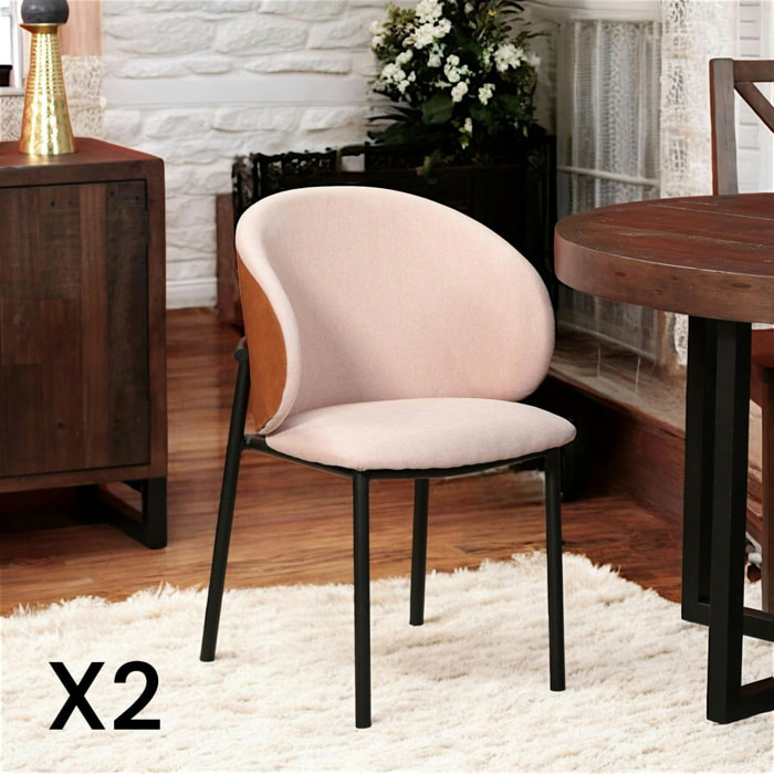 Chaise design rose (lot de 2) HAWAI