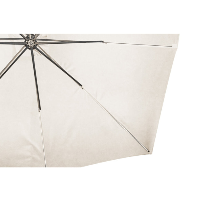Parasol Néon LED déporté 3x3m écru DAVAGNA