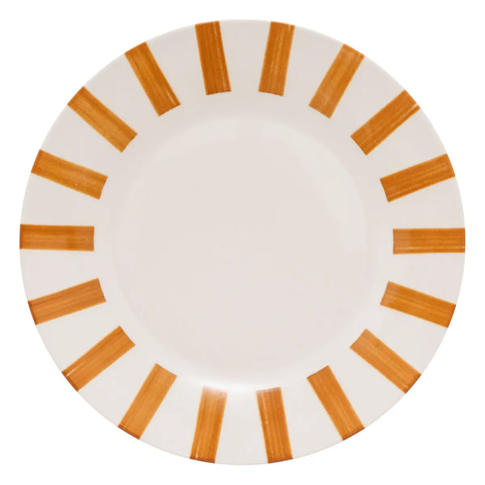Lot de 6 assiettes plate Cheri jaune D26,8xH2,3cm
