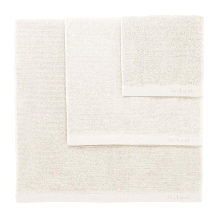 3 serviettes PALACE GUY LAROCHE - coton 550 g/m2 - blanc cassÃ©