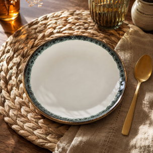 Service de table 36 pièces en faïence beige  ATOME