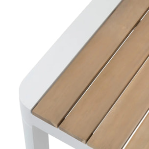 Table de jardin rectangulaire "Paradize" acacia en aluminium