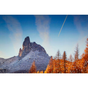 STAMPA SU TELA LACCATA C/CORNICE LAKE CM 90X4X60