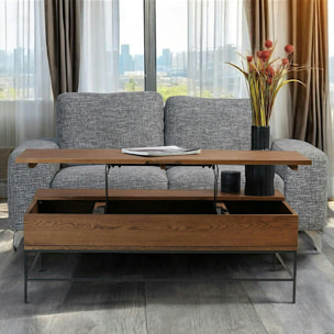 Table basse plateau relevable en chêne OKA