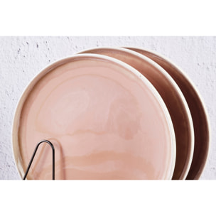 Assiette OXYGEN Ø27cm - 6 pièces - Rose poudre